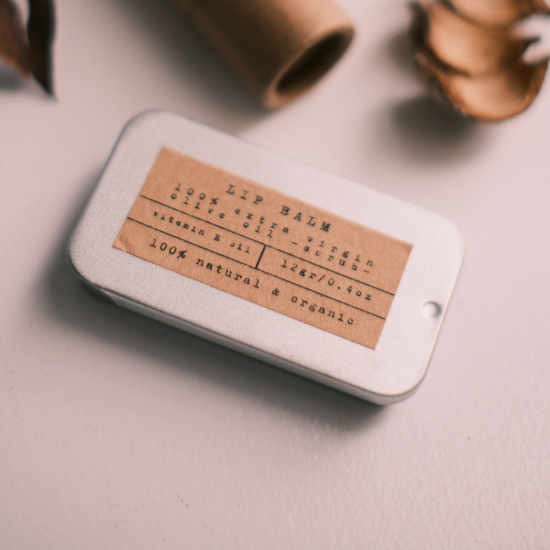 Extra Virgin Olive Oil lip balm tin