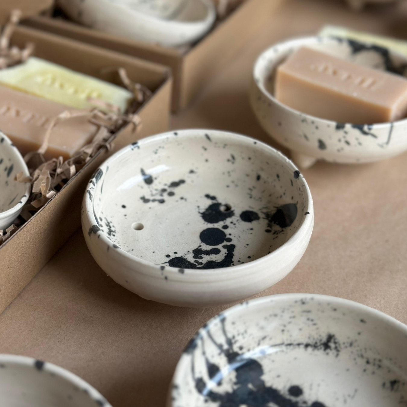 WV Soap Duo + Handmade Ceramic Soap Dish | Collaboration with Kings Hall Pottery