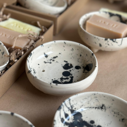 WV Soap Duo + Handmade Ceramic Soap Dish | Collaboration with Kings Hall Pottery